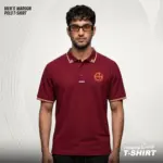 Men’s Maroon Polo T-Shirt in Bangladesh | EHUMU - Image 3