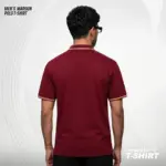 Men’s Maroon Polo T-Shirt in Bangladesh | EHUMU - Image 4