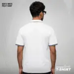 Men’s White Polo T-Shirt in Bangladesh | EHUMU - Image 4