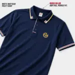 Men’s Navy Blue Polo T-Shirt in Bangladesh | EHUMU - Image 2