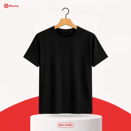 Men’s Black Solid T-Shirt in Bangladesh | EHUMU
