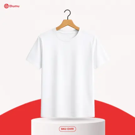 Men’s White Solid T-Shirt in Bangladesh | EHUMU