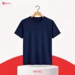 Men’s Navy Blue Solid T-Shirt in Bangladesh | EHUMU