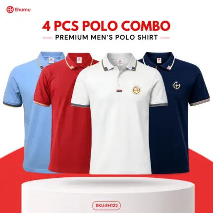 4 Pcs Polo T-Shirt Combo for Men in Bangladesh | EHUMU