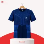 Men’s Navy Blue Sports Jersey T-Shirt | EHUMU