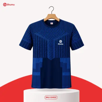 Men’s Navy Blue Sports Jersey T-Shirt | EHUMU