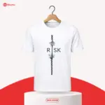 Men’s White Minimal Graphic Jersey T-Shirt | EHUMU