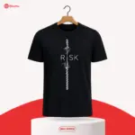 Men’s Black Minimal Graphic Jersey T-Shirt | EHUMU