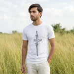 Men’s Premium White Casual Sports T-Shirt – Smart Fit Edition