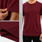 Men’s Maroon Solid T-Shirt in Bangladesh | EHUMU - Image 3