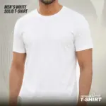 Men’s White Solid T-Shirt in Bangladesh | EHUMU - Image 4