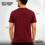 Men’s Maroon Solid T-Shirt in Bangladesh | EHUMU - Image 5