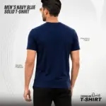 Men’s Navy Blue Premium Solid T-Shirt | EHUMU - Image 5