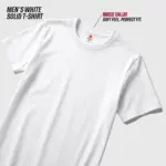 Men’s White Solid T-Shirt in Bangladesh | EHUMU - Image 2