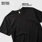 Men’s Black Solid T-Shirt in Bangladesh | EHUMU - Image 2