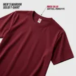 Men’s Maroon Solid T-Shirt in Bangladesh | EHUMU - Image 2
