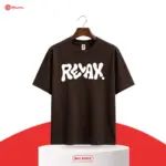 Men’s Chocolate Brown Graphic Drop Shoulder T-Shirt | EHUMU