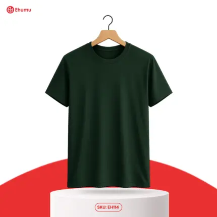 Men’s olive Green Solid T-Shirt in Bangladesh | EHUMU