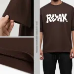 Men’s Premium Brown Drop Shoulder T-Shirt | EHUMU - Image 3