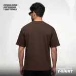 Men’s Premium Brown Drop Shoulder T-Shirt | EHUMU - Image 4