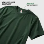 Men’s Premium Olive Color Solid T-Shirt | EHUMU - Image 2
